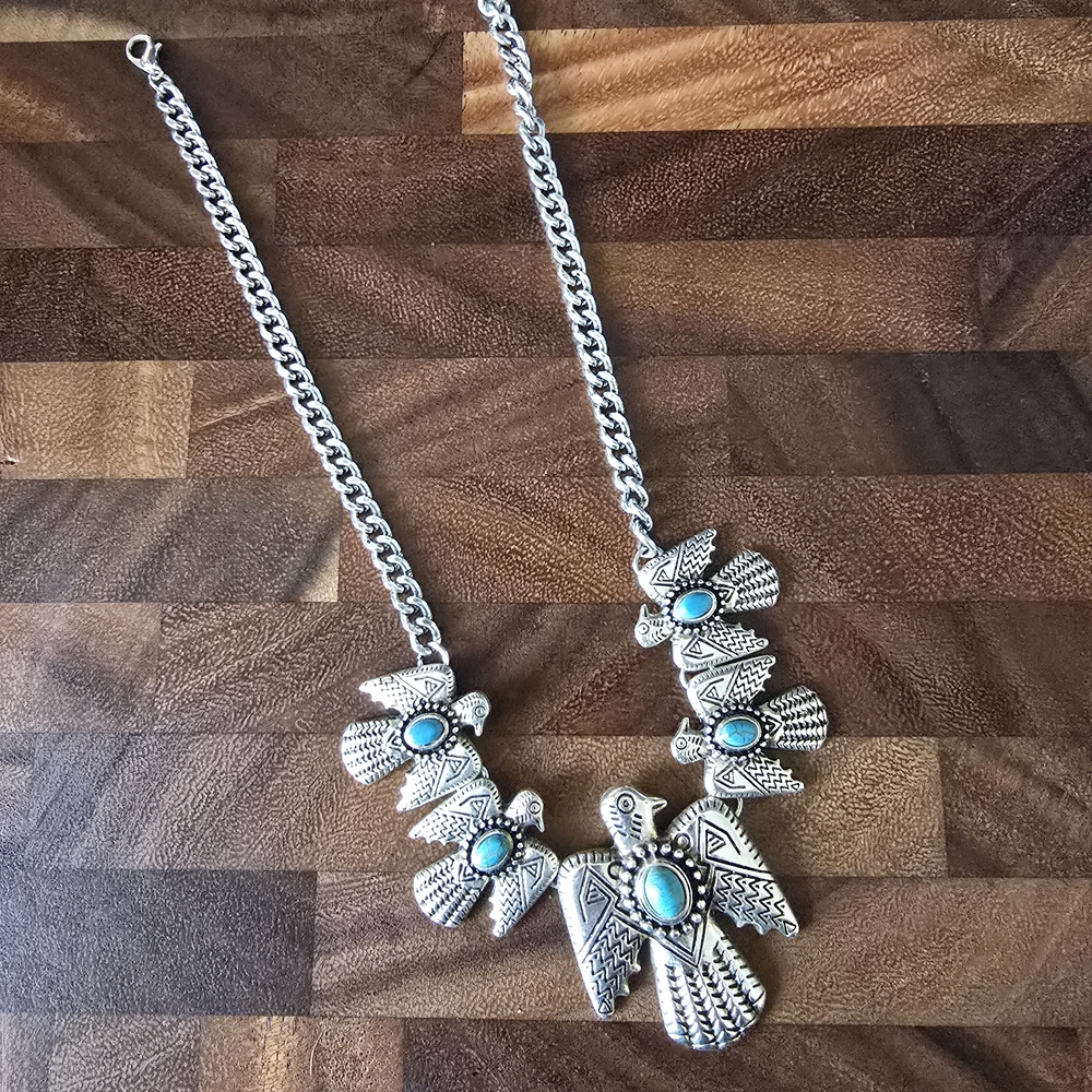 Silver and Turquoise Necklace